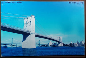 NEW YORK, NEW YORK - "East River, Three Bridges" Back Drop Sketch by Beowulf Boritt