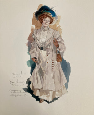 MRS. WARREN'S PROFESSION - Costume Sketch for Elizabeth Ashley by Robert Perdziola