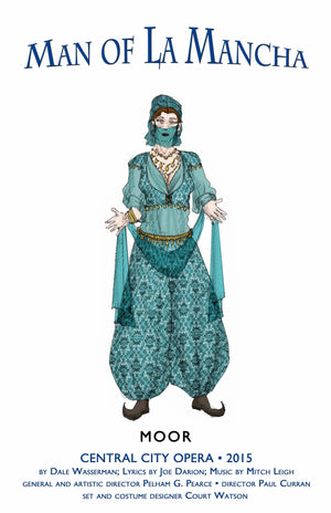 "Man Of La Mancha" Female Moor Costume Sketch By Court Watson