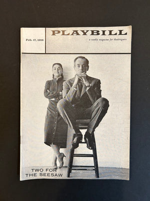 "Two For the Seesaw" Original Broadway Production Playbill