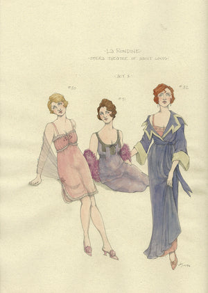 LA RONDINE - Female Ensemble Costume designs by Jess Goldstein