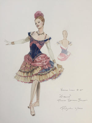Costume Sketch for Vienna Lady #15 , by Robert Perdziola  for"SIBELIUS" Finnish National Ballet