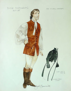 Victor Garber As Dick Dudgeon, Costume Sketch By Zack Brown