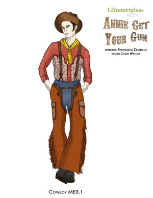 "Annie Get Your Gun" Cowboy Costume Rendering #3 - Court Watson
