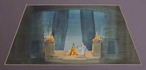 "Caesar and Cleopatra" Set Rendering bu Lloyd Burlingame