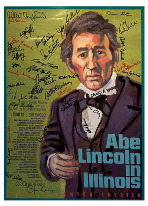 Signed Poster - Broadway Revival of "Abe Lincoln in Illinois"