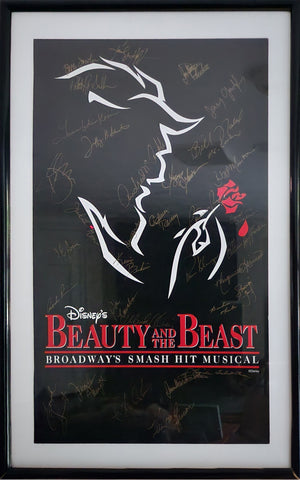 SIGNED POSTER - BEAUTY AND THE BEAST - Autographed by Andrea McArdle & Broadway cast (1999)