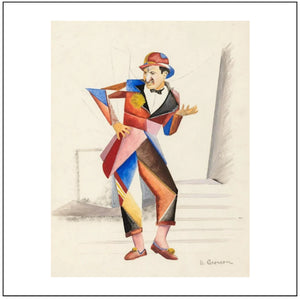 BORIS ARONSON - "DAY AND NIGHT" Costume Sketch for Yiddish Theatre, 1924