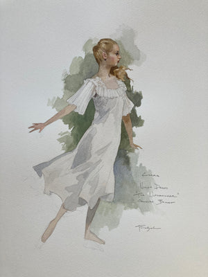 THE NUTCRACKER  - Clara  Night Dress Costume Sketch by Robert Perdziola