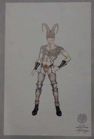 BC/EFA BROADWAY BARES 2001 - Strip Odyssey - Costume Rendering print #10 - Signed by Eduardo Sicangco