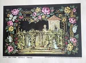 "Don Pasquale at the Met" Set Design print by Desmond Heeley, signed (1979)