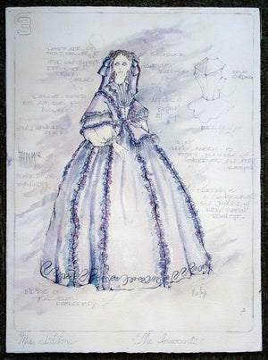 THE INNOCENTS - Mrs. Giddons Costume Sketch by Andrew B Marlay