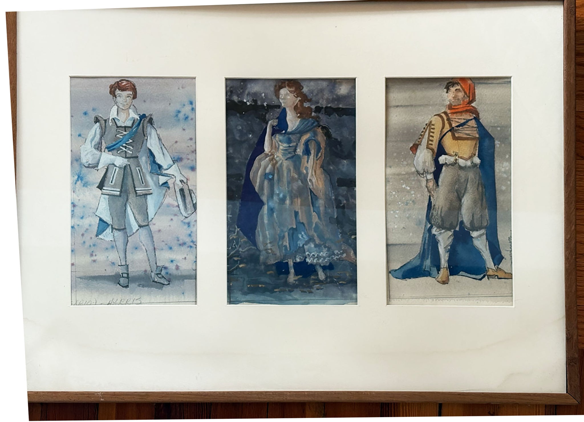 TWELFTH NIGHT- Rosemary Harris, Ellis Raab Costume Renderings by Lloyd Burlingame