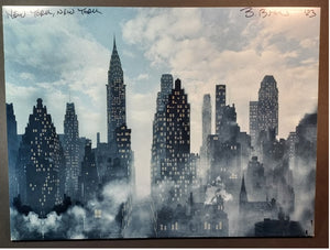 NEW YORK, NEW YORK - "Midtown" Back Drop No. 1 Sketch by Beowulf Boritt