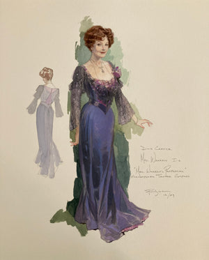 MRS. WARREN'S PROFESSION -  Costume Sketch for Dixie Carter by Robert Perdziola