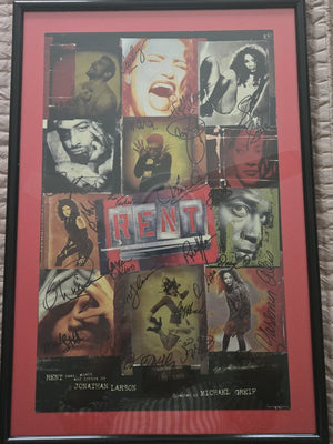 Signed Poster - Broadway's RENT - Autographed by Broadway cast
