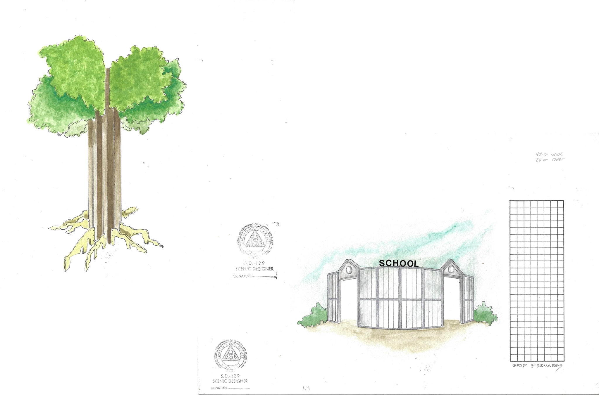 'Tree' & 'School' Elevations by Andrew Greenhut - Broadway Design Exchange