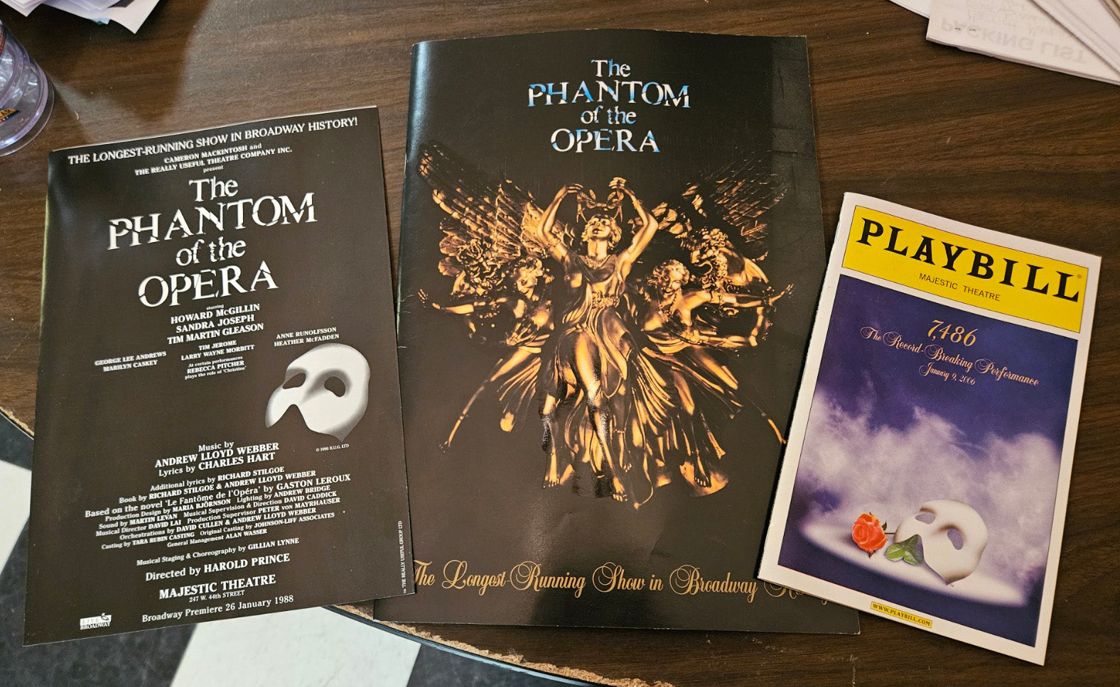 THE PHANTOM OF THE OPERA Broadway Longest Show Souvenir Program & 2,486th performance Commemorative Playbill (Jan 2006)