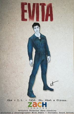 "Evita" Che Costume Sketch By Court Watson