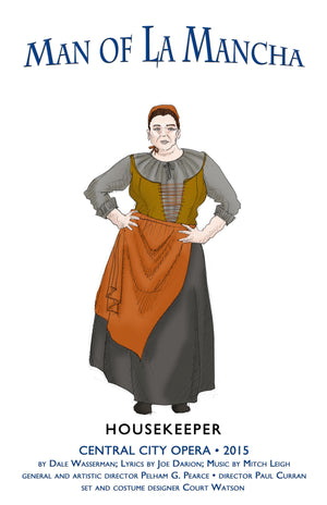 "Man Of La Mancha" Housekeeper Costume Sketch By Court Watson