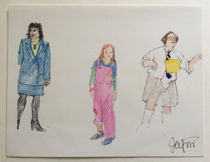 "Spelling Bee"Olive Ostrovosky, Barfee, Rosa Lisa Costume Sketch by Jen Caprio
