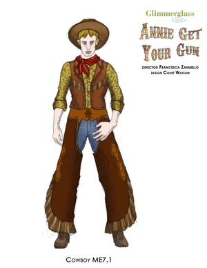 "Annie Get Your Gun" Cowboy Costume Rendering #7 - Court Watson