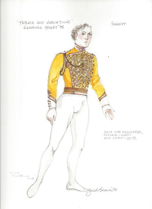 'Theme And Variations" Male Soloist Costume Sketch By Zack Brown