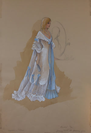 Theoni Aldredge Original "Barnum" Jenny Lind Costume Sketch