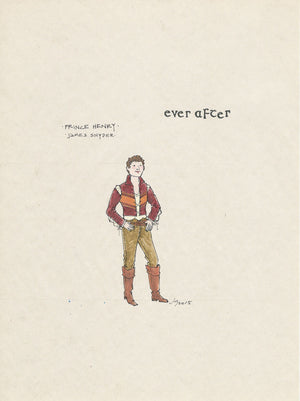 EVER AFTER -  'Prince Henry'  Original Costume sketch by Jess Goldstein