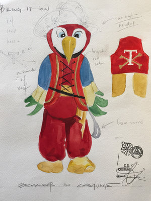 "Bring It On" Mascot Costume Sketch By Andrea Lauer