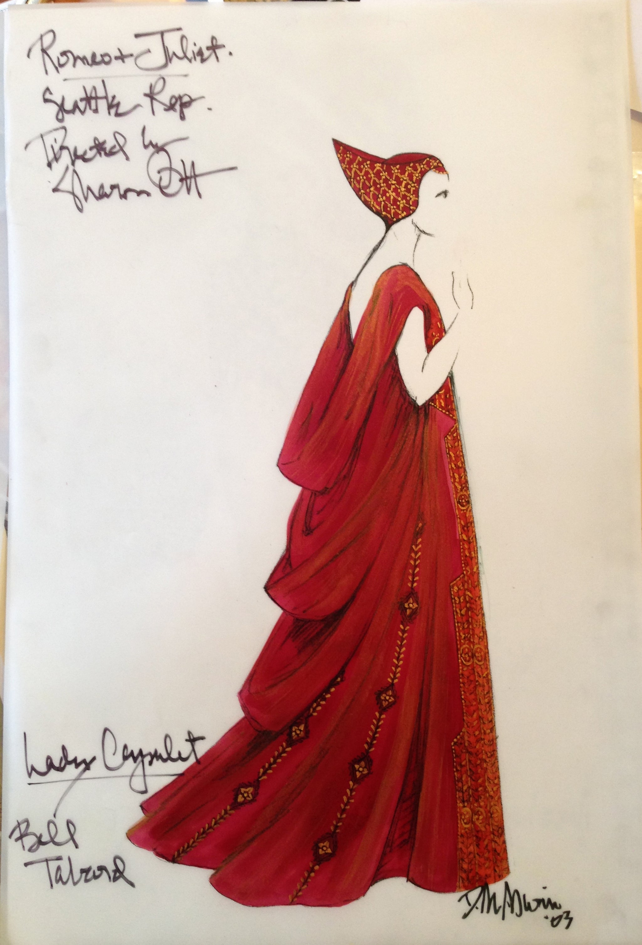 lady capulet dress Romeo and Juliet: Lady Capulet and Lady Montague by Caitlin Allen at Coroflot.com