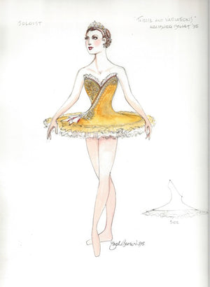 'Theme And Variations" Fem. Soloist Costume Sketch By Zack Brown