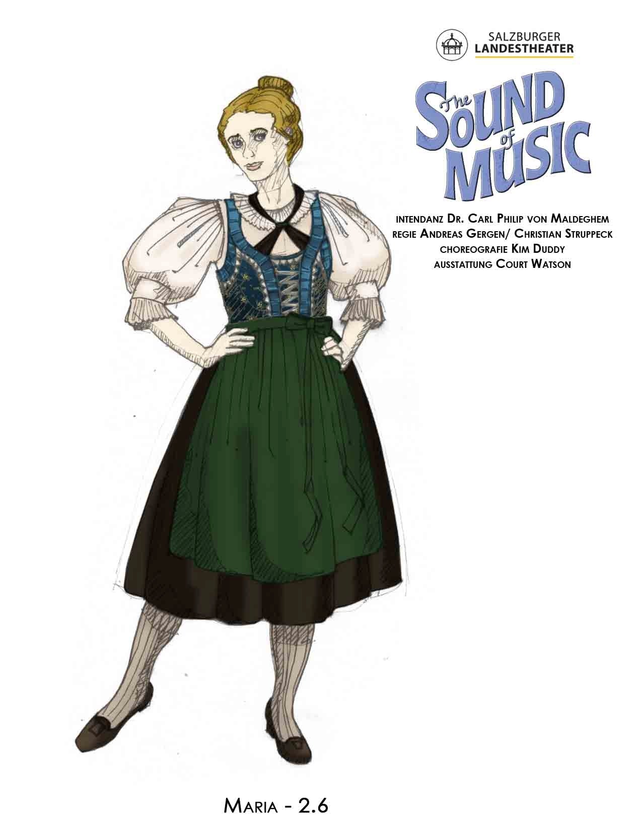 The Sound Of Music" -Maria Festival Costume By Court Watson - Broadway Design Exchange The Sound Of Music" -Maria Festival Costume By Court Watson - Broadway Design Exchange