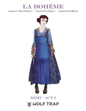 "La Boheme" Mimi Costume Sketch By Court Watson