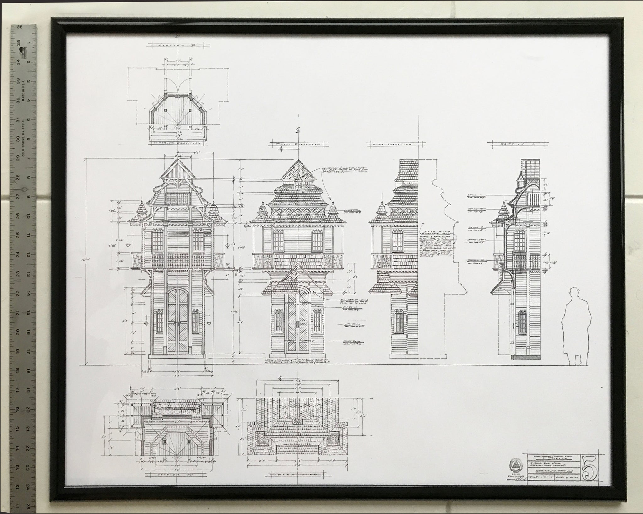 A DYBBUK- Framed Drafted Drawing Print by Mark Wendland