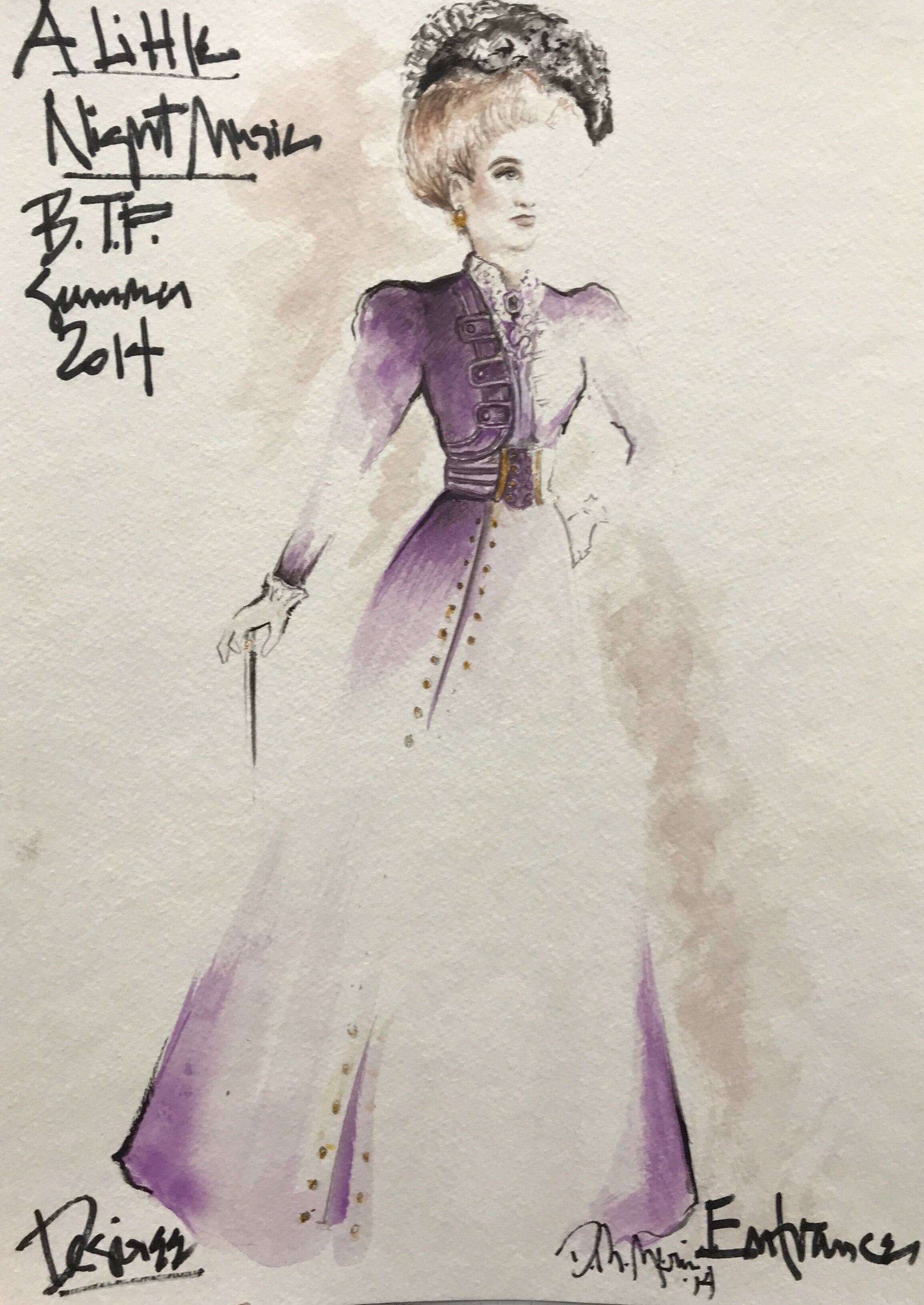 A LITTLE NIGHT MUSIC - Maureen O'Flynn as Desiree 'Entrance' Costume by David Murin