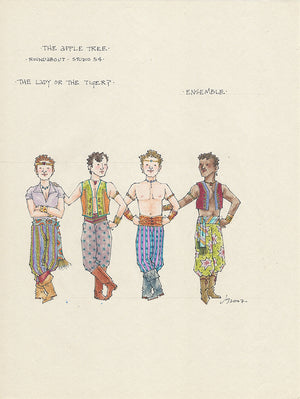 THE APPLE TREE  - 2nd Male Ensemble Original costume sketch by Jess Goldstein