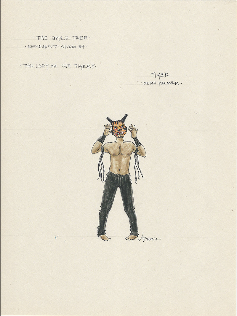 THE APPLE TREE - 'Tiger'  Original Costume color sketch by Jess Goldstein