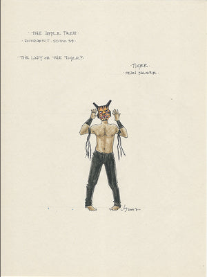 THE APPLE TREE - 'Tiger'  Original Costume color sketch by Jess Goldstein