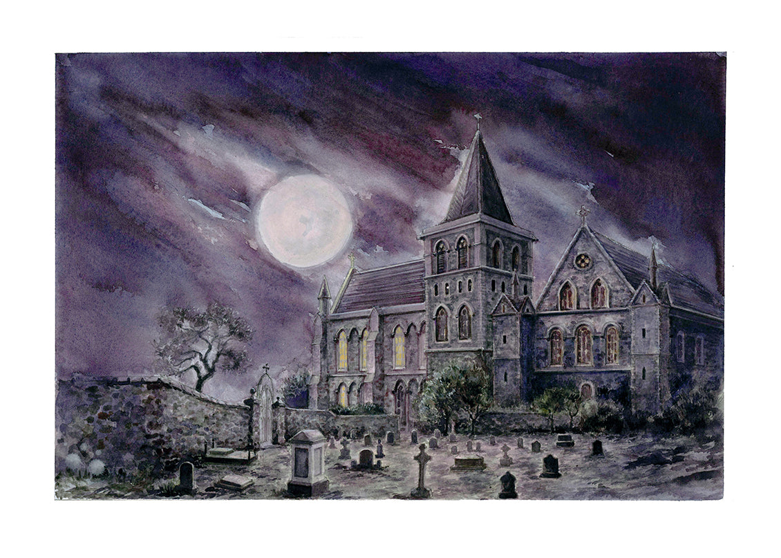 "The Mystery Of Edwin Drood"  Church Graveyard Signed Ltd.Print By Anna Louizos