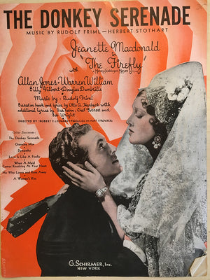 The Donkey Serenade"  Sheet Music