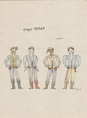 EVER AFTER - 'Lords Ensemble' No 3 Original Costume Sketch by Jess Goldstein