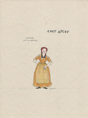 EVER AFTER -  'Louise' Original Costume Sketch by Jess Goldstein