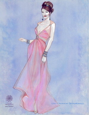 DIRTY ROTTEN SCOUNDRELS - “Giving Them What They Want” Original Costume Sketch by Gregg Barnes