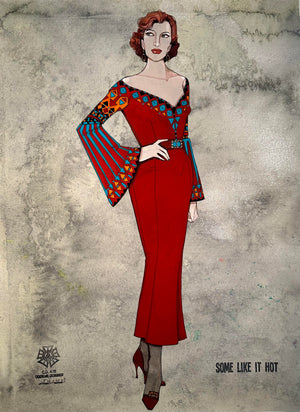 SOME LIKE IT HOT - Female Ensemble -Cheetah Club - Original Costume Sketch by Gregg Barnes