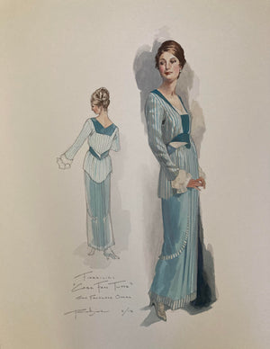 Fiordiligi Costume Sketch by Robert Perdziola, "COSI FAN TUTTE" San Francisco Opera
