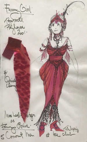 Leslie Kritzer in FUNNY GIRL, Costume sketch by David Murin 'Fanny At the Club'