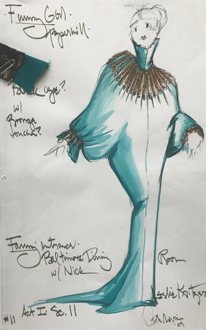Leslie Kritzer in FUNNY GIRL, Costume Sketch by David Murin, 'Baltimore Dining Room'