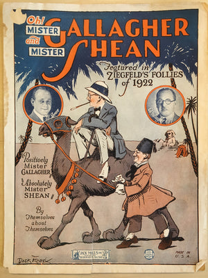 'Oh Mister Gallagher and Mister Shean' Sheet Music featured in Ziegfeld's Follies of 1922