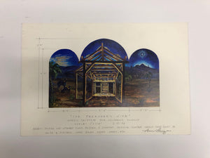 THE PREACHER'S WIFE Scenic Triptych Color Elevation by Anna Louizos